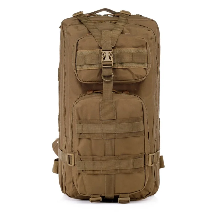 Multi-layer 45L Outdoor Travelling Hiking Camping Backpack Shoulder Bag - Brown