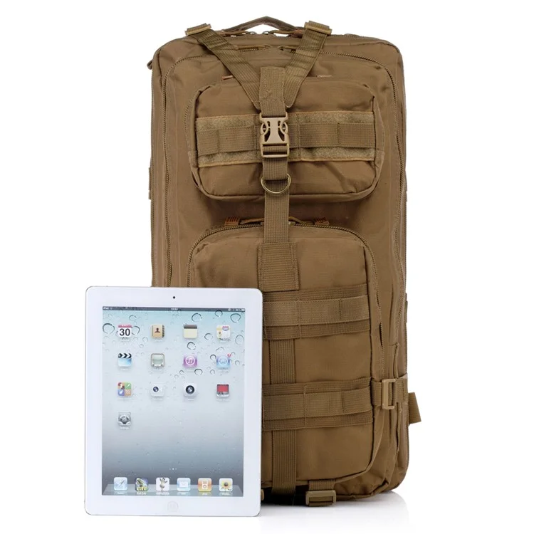 Multi-layer 45L Outdoor Travelling Hiking Camping Backpack Shoulder Bag - Brown