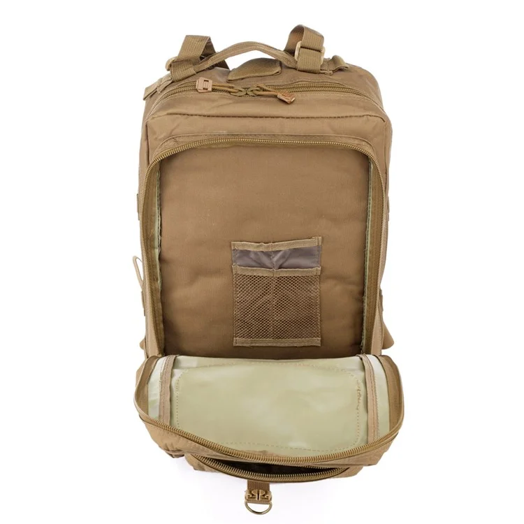 Multi-layer 45L Outdoor Travelling Hiking Camping Backpack Shoulder Bag - Brown