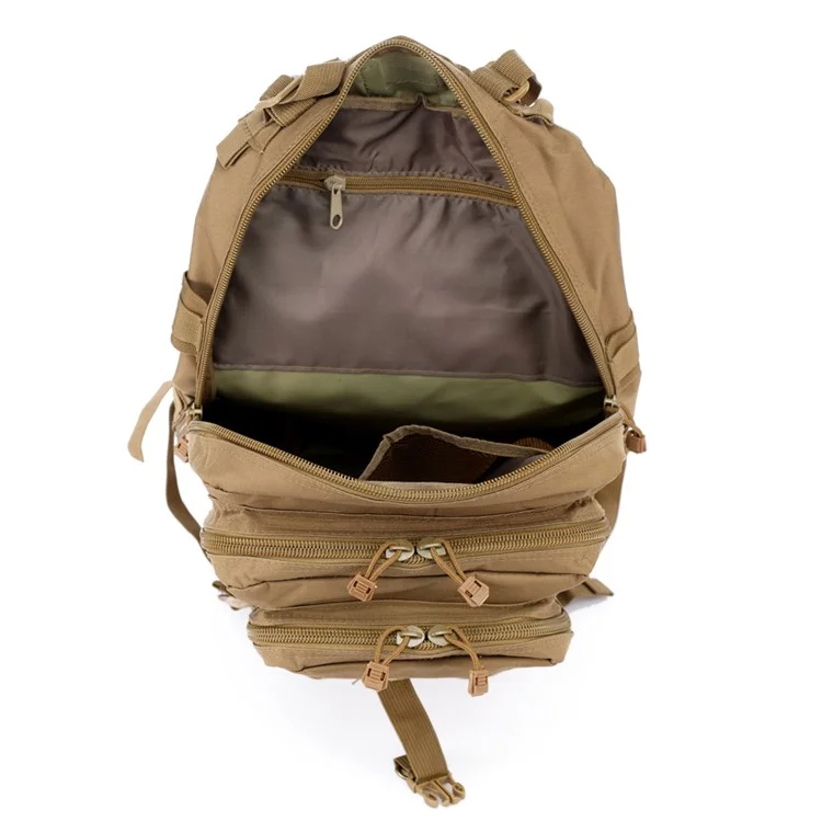 Multi-layer 45L Outdoor Travelling Hiking Camping Backpack Shoulder Bag - Brown