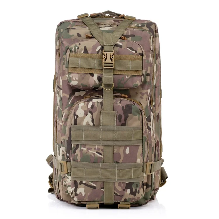 Multi-layer 45L Outdoor Travelling Hiking Camping Backpack Shoulder Bag - Forest Camouflage