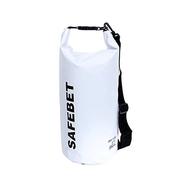 10L Waterproof Dry Bag for Outdoor Rafting Swimming Floating - White