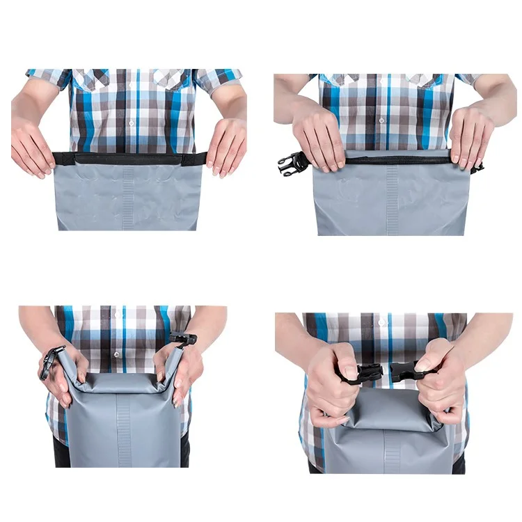10L Waterproof Dry Bag for Outdoor Rafting Swimming Floating - White