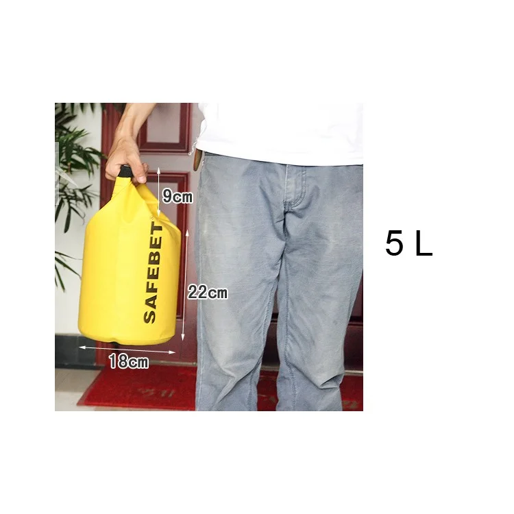 10L Waterproof Dry Bag for Outdoor Rafting Swimming Floating - Yellow