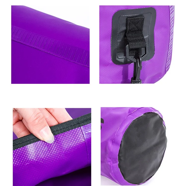 20L Waterproof Dry Pouch Bag for Outdoor Rafting Swimming Floating - Black