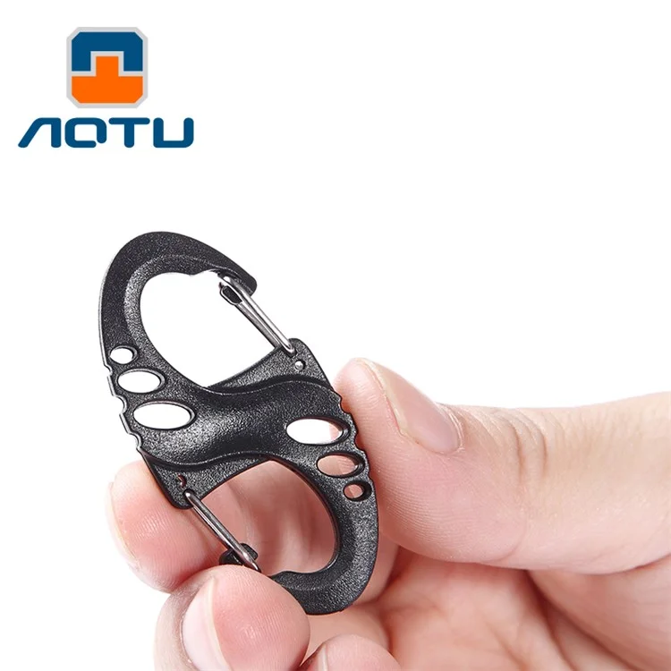 AOTU AT7620 S Shape Key Bag Spring Hanging Buckle Hanging Hook Clasps S-biner