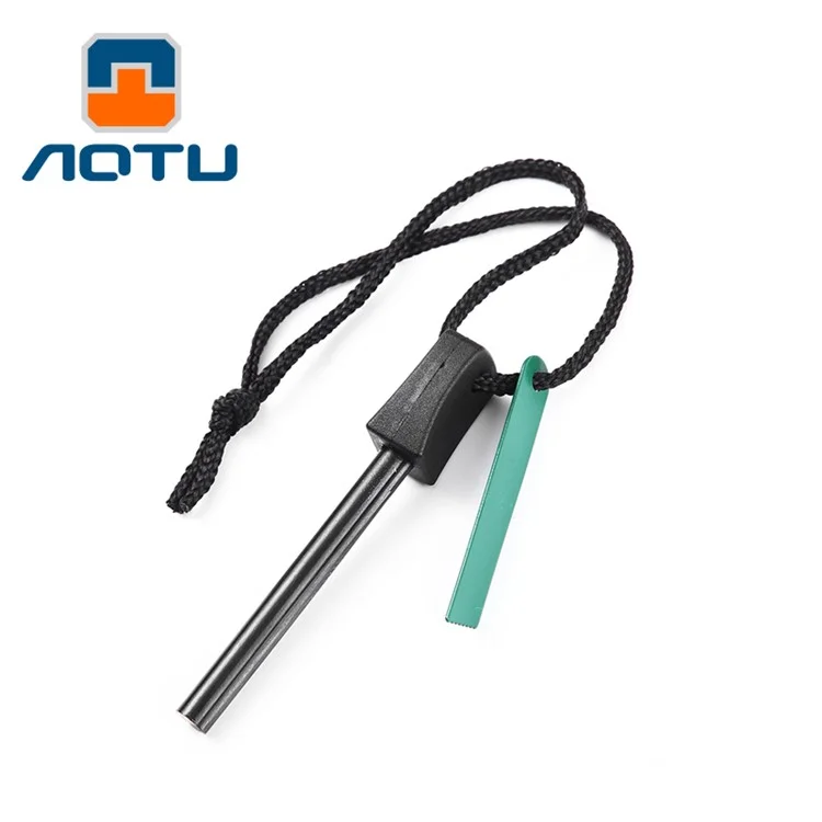 AOTU Outdoor Survival Camping Emergency Fire Starter Magnesium Flint Scraper Stone Fire Lighter (AT6328)
