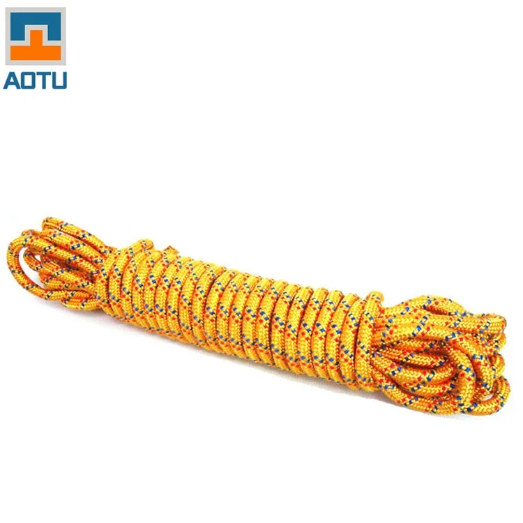 AOTU AT6725 11M Outdoor Rock Climbing Safety Rope for Outdoor Escape Camping Hiking Fire Rescue - Yellow