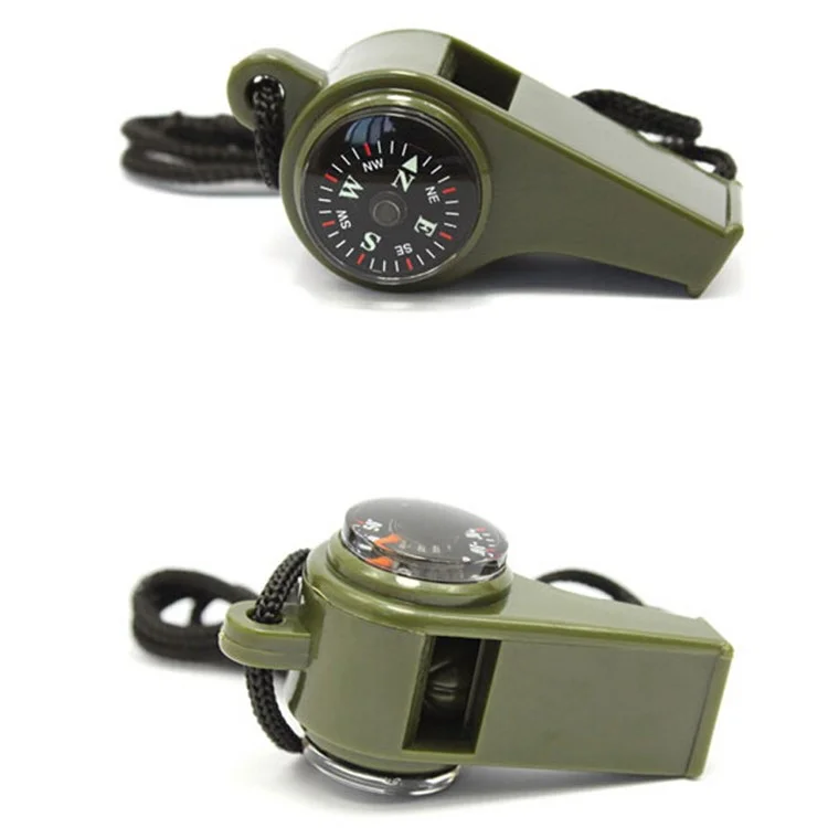 AOTU AT7596 3-in-1 Multipurpose Survival Whistle with Compass and Thermometer