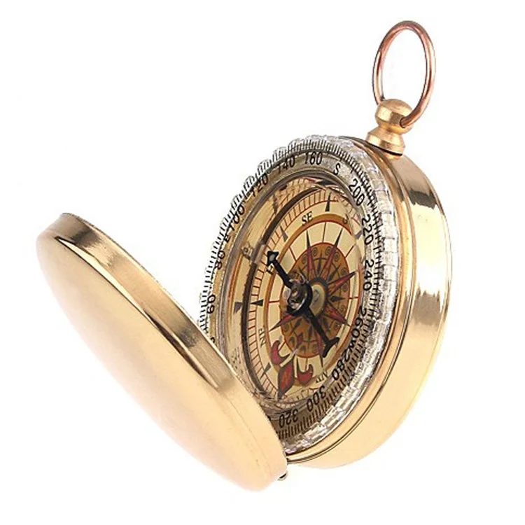 AOTU AT7597 Classic Pocket Watch Style Bronzing Antique Camping Compass