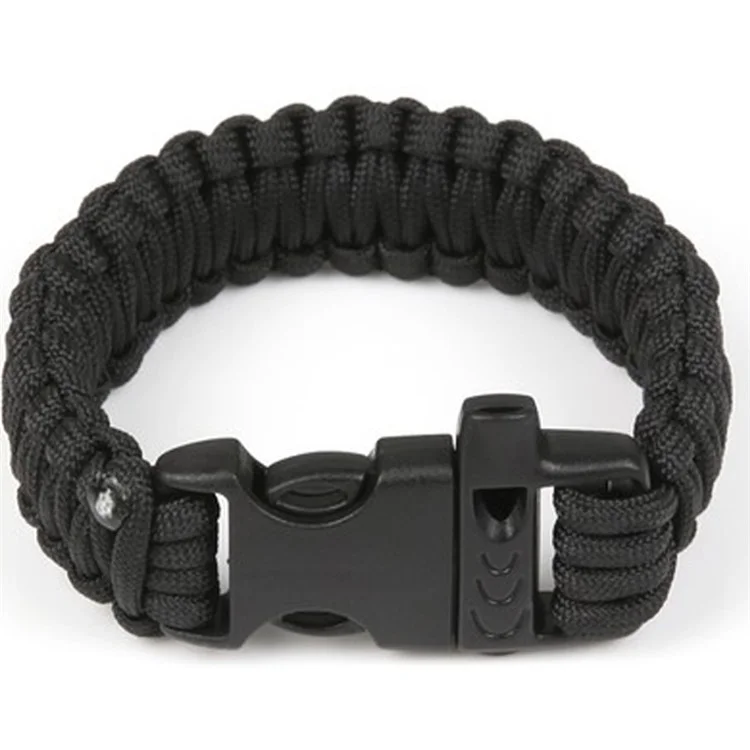 AOTU AT9001 Outdoor Survival Nylon Paracord Rope Bracelet - Black