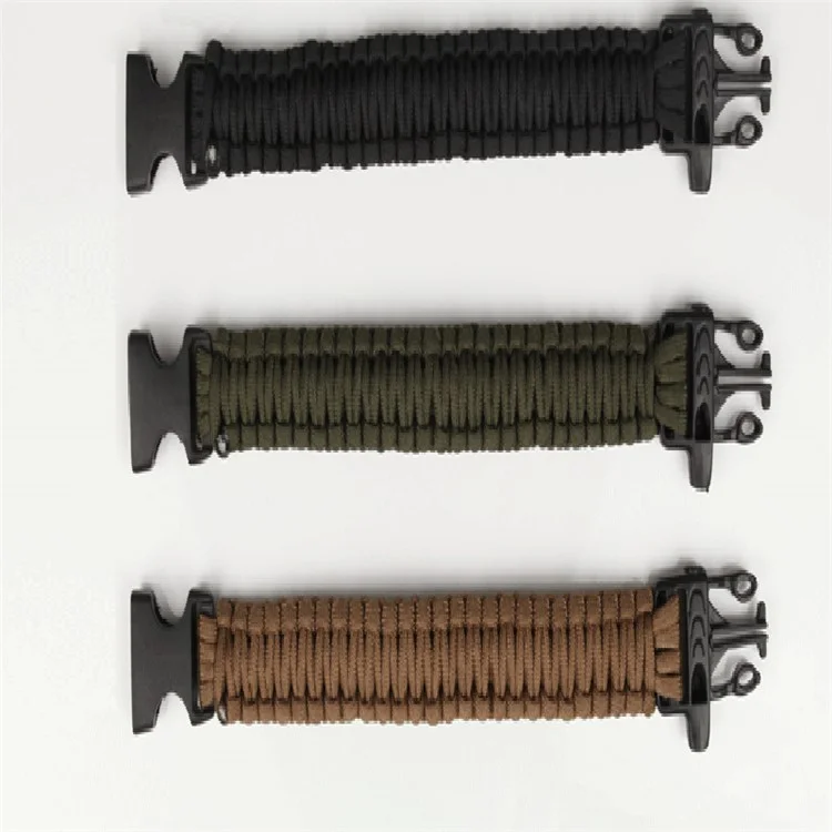 AOTU AT9001 Outdoor Survival Nylon Paracord Rope Bracelet - Black