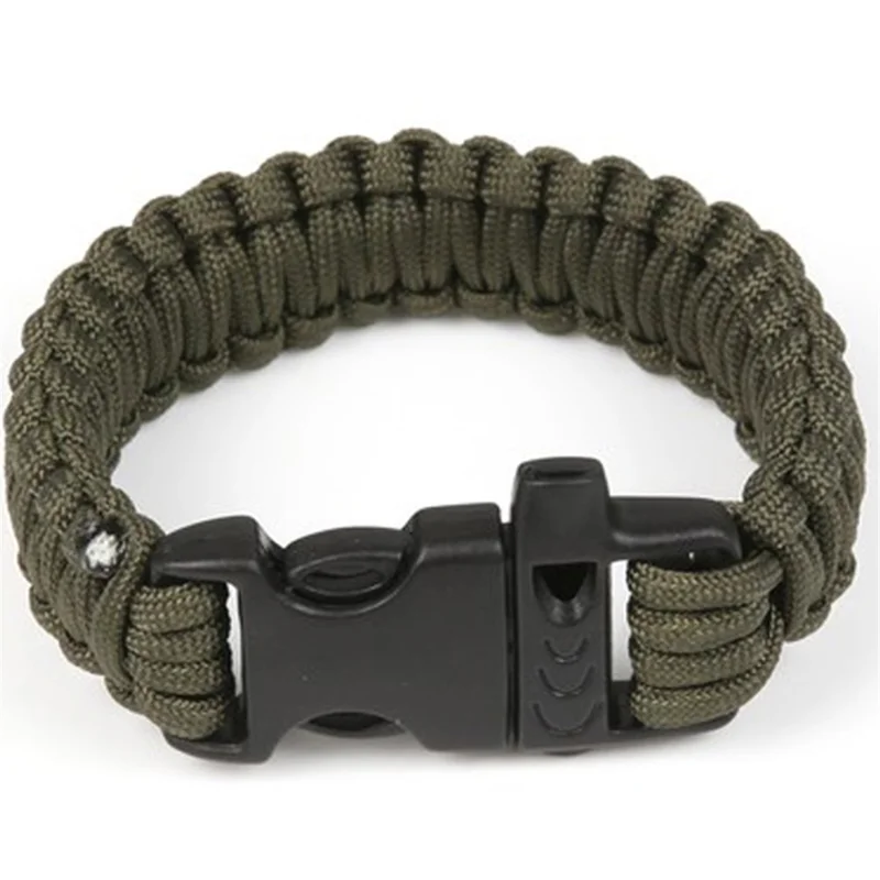 AOTU AT9001 Outdoor Survival Paracord Wrist Chain - Army Green