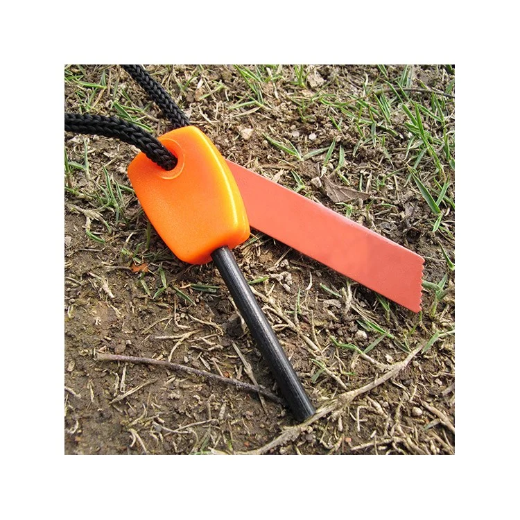 AOTU Portable Outdoor Survival Camping Emergency Fire Starter Magnesium Flint Scraper - Orange