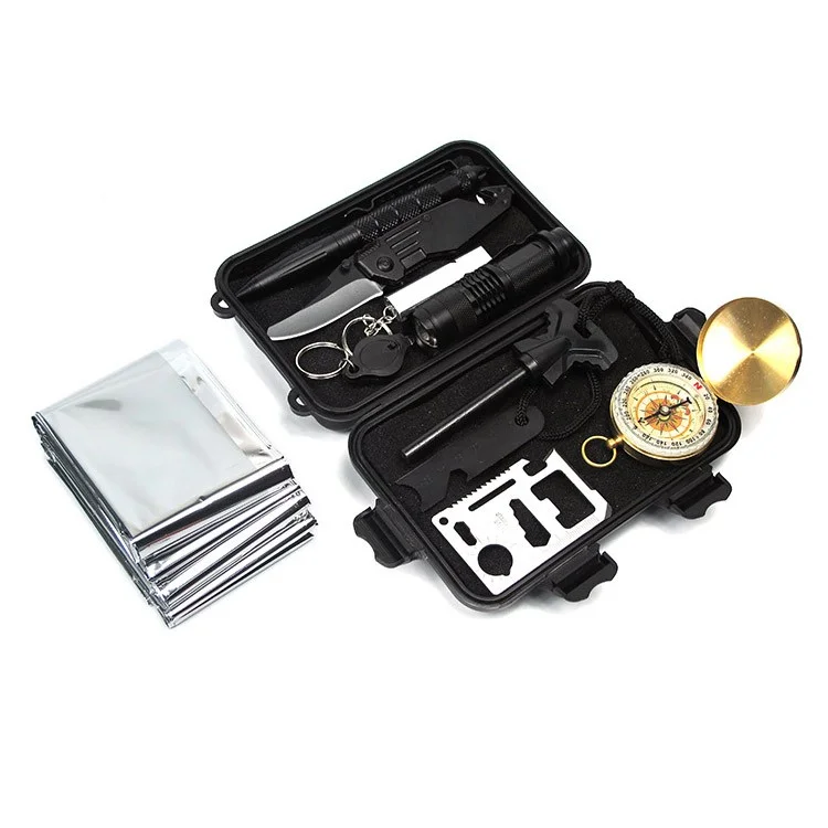 Outdoor Emergency SOS Survive Tool Survival Gear Kit for Wilderness /Trip / Cars / Hiking / Camping