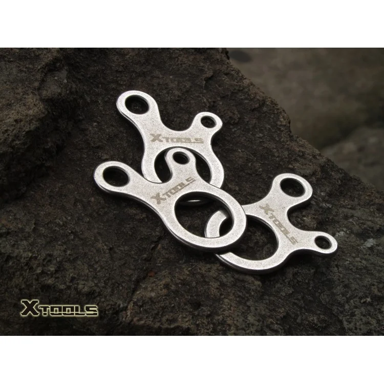 2 Stück/Set AOTU 3-Loch-Kletterkarabiner Überlebens-Schnalle Knüpfmulti-Tool