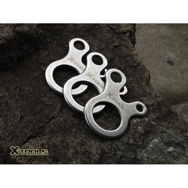2 Stück/Set AOTU 3-Loch-Kletterkarabiner Überlebens-Schnalle Knüpfmulti-Tool