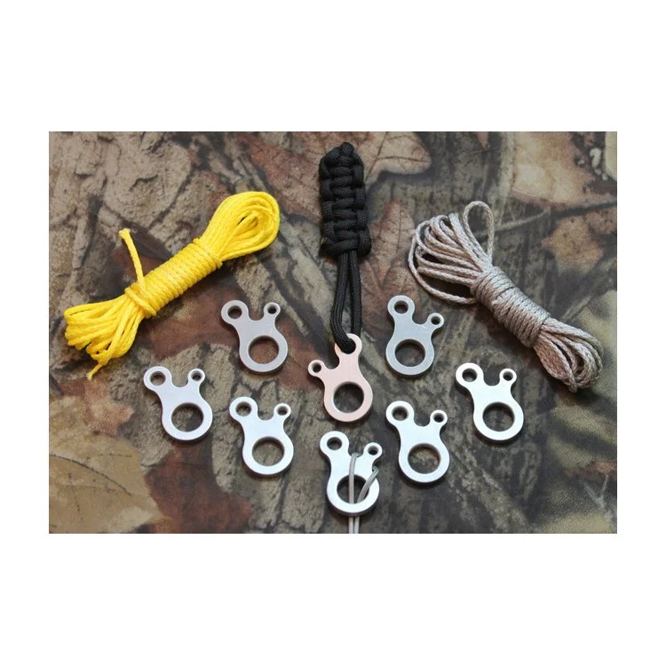 2 Stück/Set AOTU 3-Loch-Kletterkarabiner Überlebens-Schnalle Knüpfmulti-Tool
