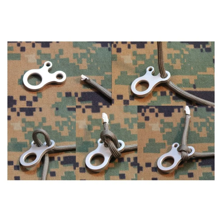 2 Stück/Set AOTU 3-Loch-Kletterkarabiner Überlebens-Schnalle Knüpfmulti-Tool