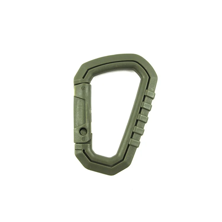 4 Pezzi Aotu D-shape Hard Plash Plasp Clip PVC Carabiner a Scatto a Scatto Per Campeggio Escursionistico Ogni Giorno in Uso