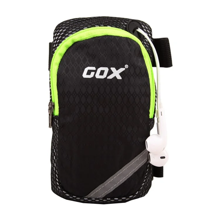 GOX Sports Armband Running Gym Universal Smartphone Arm Bag for iPhone 8/7/6s/6 - Black