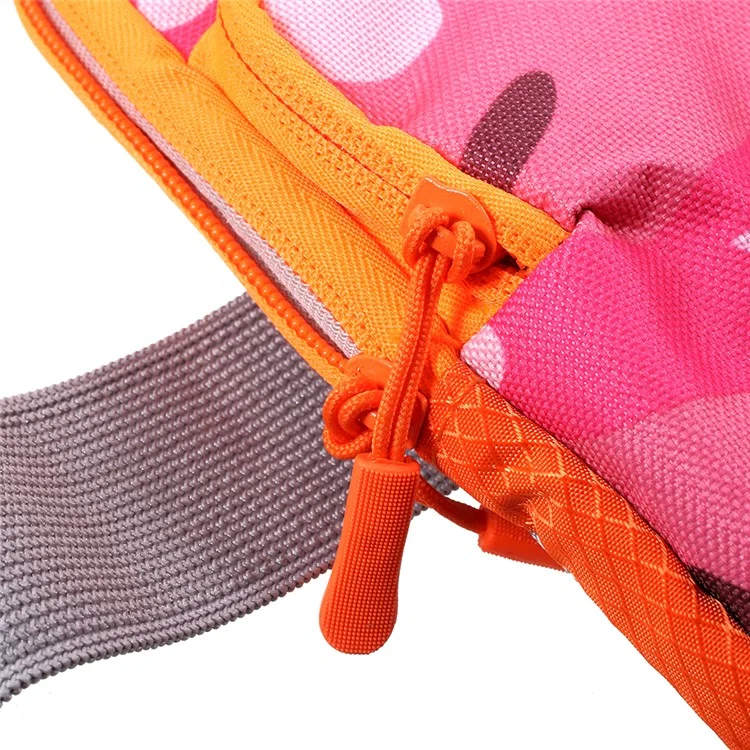 Outdoors Sports Camouflage Pattern Armband Large Capacity Zipper Bag with Earphone Hole for iPhone 8 Plus/7 Plus etc. - Rose