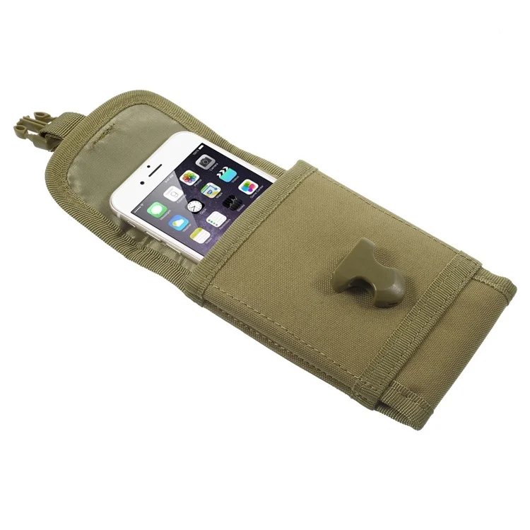 Pacchetto di Sacchetto da Esterno in Nylon Militare 1000D Per Iphone 6 Plus/Samsung S7 Ecc. - Cachi