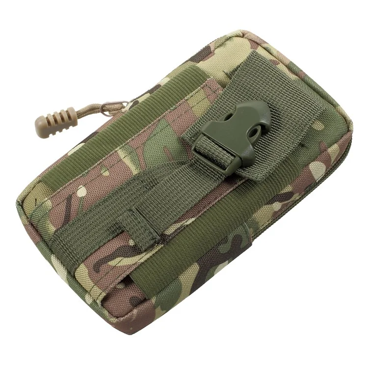 Pack de Taille EDC Gadget Utilitaire Avec Étui de Téléphone Portable Soupchable Tactique en Plein Air - Camouflage Vert de L'armée