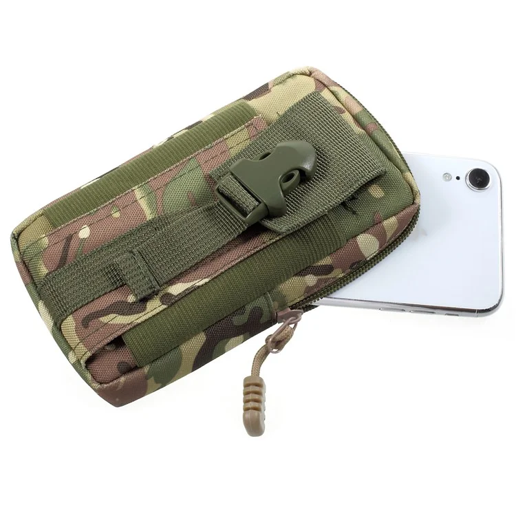 Waist Pack EDC Utility Gadget Bag with Cell Phone Holster Outdoor Tactical Pouch - Army Green Camouflage