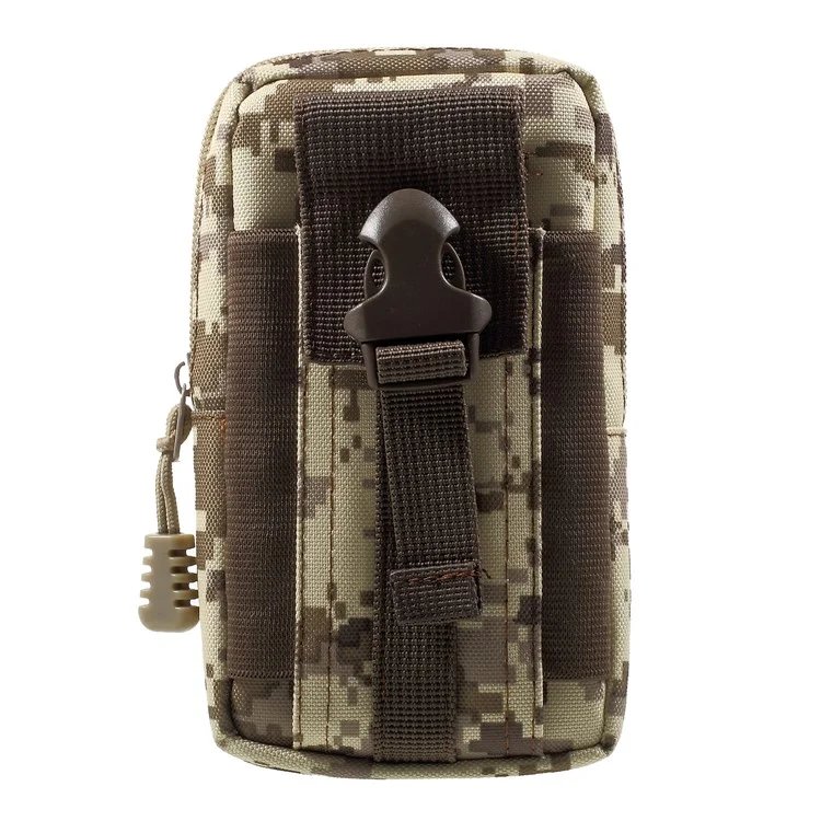 Utility Gadget Bag Waist Pack EDC with Cell Phone Holster - Brown Camouflage