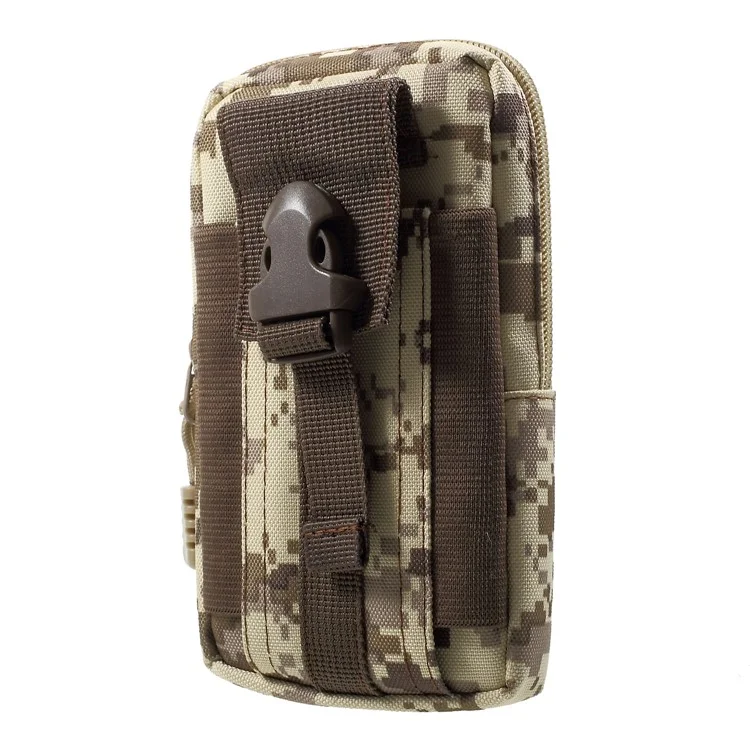 Utility Gadget Bag Waist Pack EDC with Cell Phone Holster - Brown Camouflage