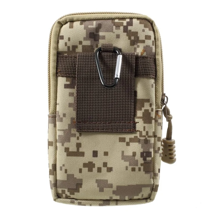 Utility Gadget Bag Waist Pack EDC Com Coldre de Telefone Celular - Camuflagem Marrom