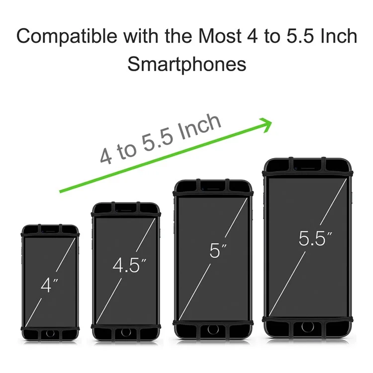 Ciclismo Rotativo Do Esporte De 180 Graus Que Funciona A Braçadeira Do Pulso Do Pulso Do Titular Do Telemóvel Para 4-6 Polegadas Telefone - Preto