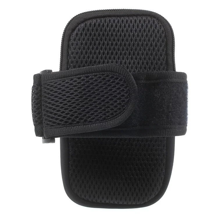 5.5-inch Neoprene Double Pockets Sport Armband Pouch Bag for iPhone 6s Plus/Samsung S7, Size: 17.5 x 11cm - Black