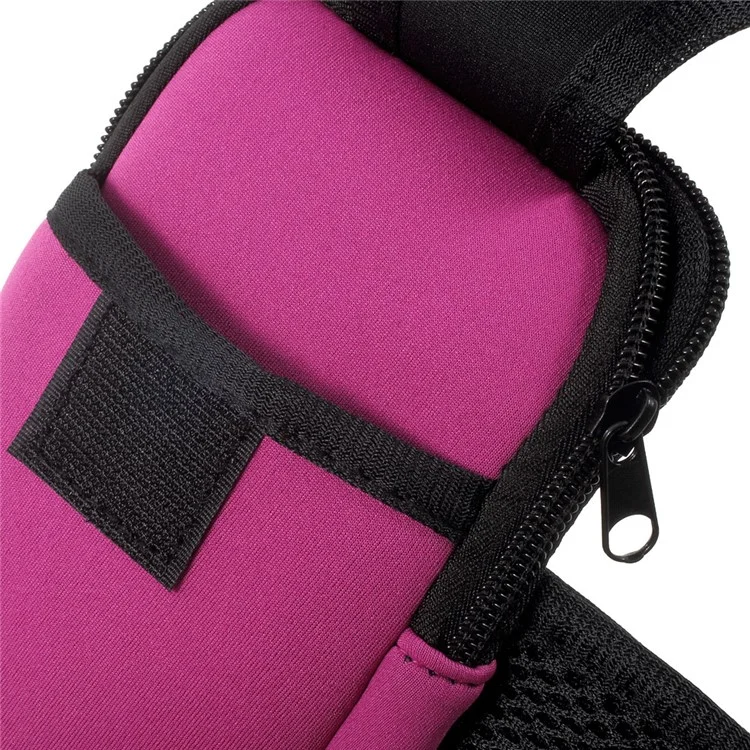 5.5-inch Neoprene Double Pockets Sport Armband Pouch Bag for iPhone 7 Plus/ 6s Plus/Samsung S7, Size: 17.5 x 11cm - Rose