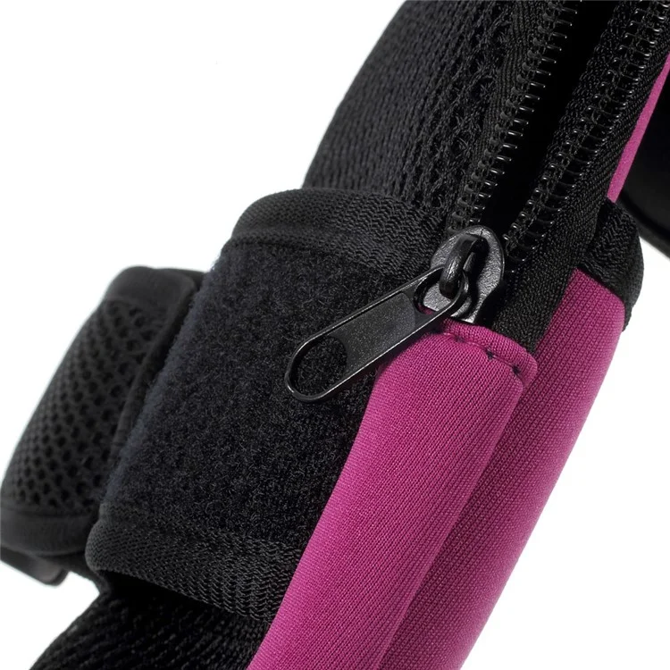 5.5-inch Neoprene Double Pockets Sport Armband Pouch Bag for iPhone 7 Plus/ 6s Plus/Samsung S7, Size: 17.5 x 11cm - Rose