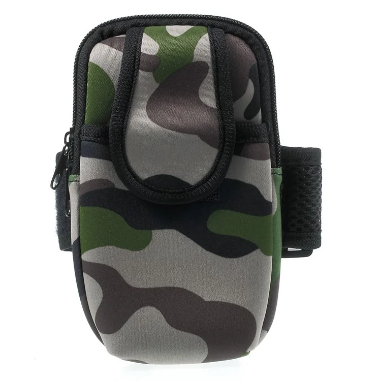 5.5-inch Neoprene Double Pockets Sport Armband Pouch Case for iPhone 6s Plus/Samsung S7, Size: 17.5 x 11cm - Camouflage