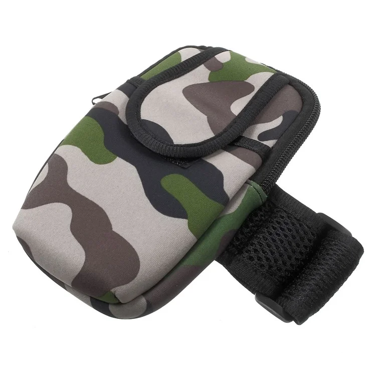 5.5-inch Neoprene Double Pockets Sport Armband Pouch Case for iPhone 6s Plus/Samsung S7, Size: 17.5 x 11cm - Camouflage