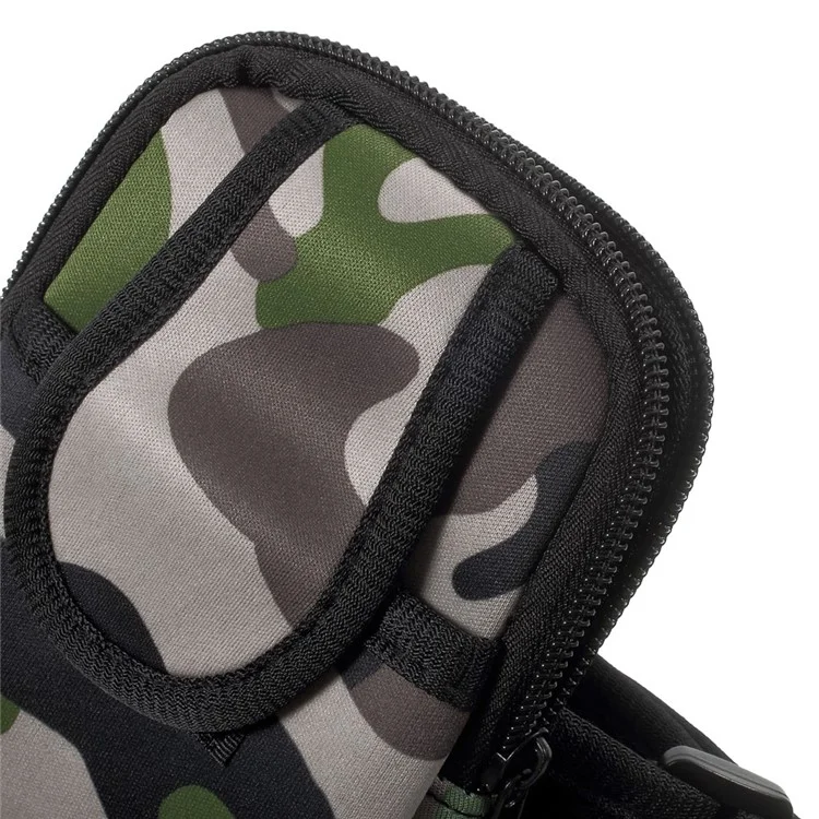 5.5-inch Neoprene Double Pockets Sport Armband Pouch Case for iPhone 6s Plus/Samsung S7, Size: 17.5 x 11cm - Camouflage