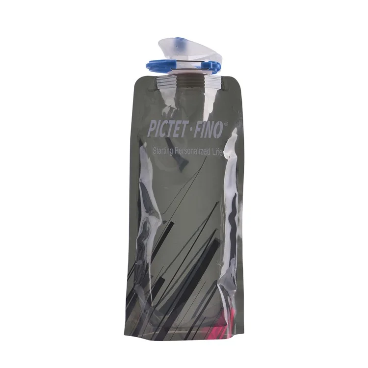 PICTET.FINO 700ML Foldable Sport Bottle Food-graded Outdoor Drinking Bottle - Grey