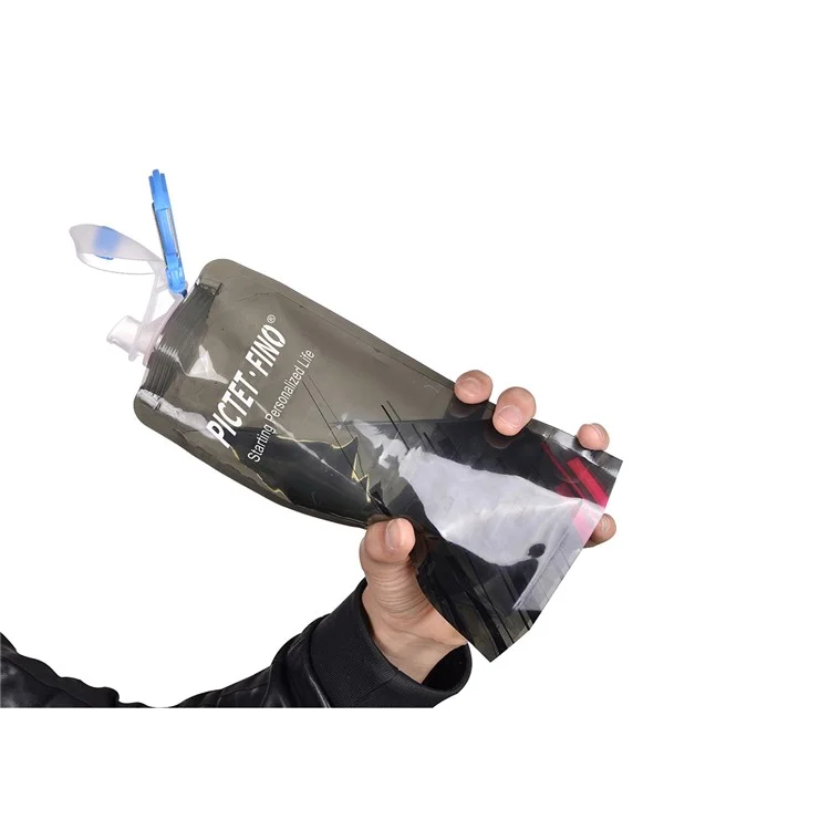 PICTET.FINO 700ML Foldable Sport Bottle Food-graded Outdoor Drinking Bottle - Grey
