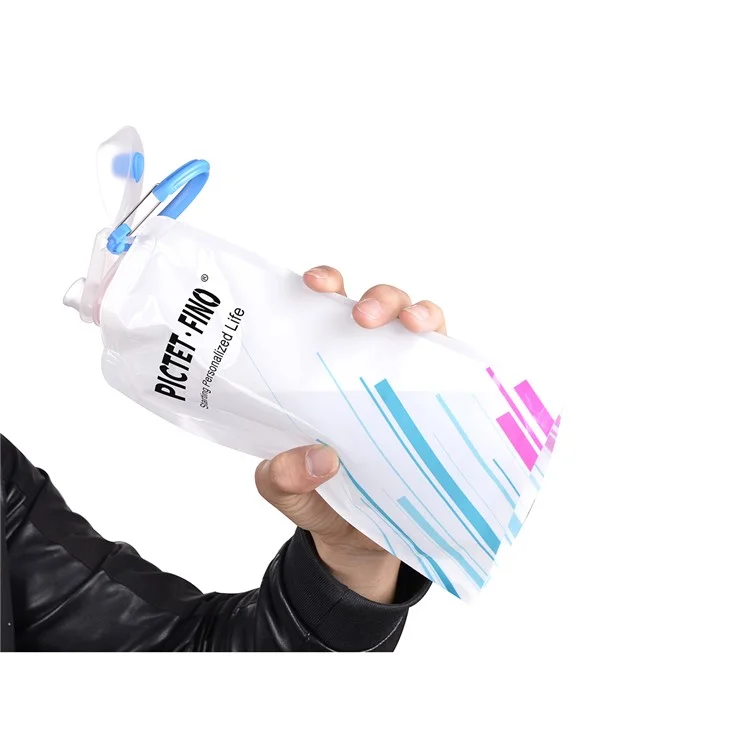 PICTET.FINO 700ML Botella Deportiva Plegable de Grado Alimenticio - Blanco