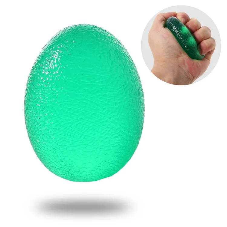 Flexible Squeeze Egg Hands Therapy Stress Ball - Green
