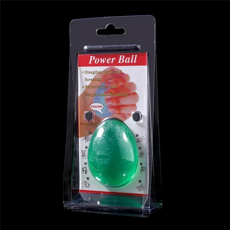 Flexible Squeeze Egg Hands Therapy Stress Ball - Green