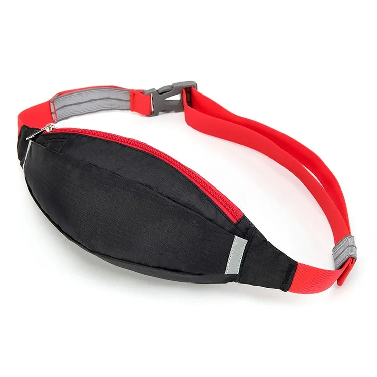 HUWAIJIANFENG Outdoor Sports Waist Pouch Bag with Earphone Hole - Black