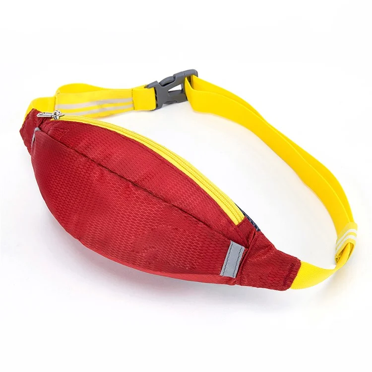 HUWAIJIANFENG Outdoor Sports Waist Pouch Bag with Earphone Hole - Dark Red