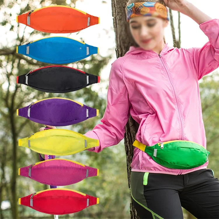 HUWAIJIANFENG Outdoor Sports Waist Pouch Bag with Earphone Hole - Green