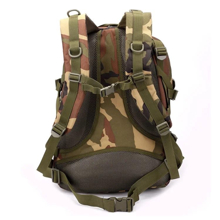 BL003 40L Outdoor Bag MOLLE Military Tactical Backpack Daypack - Jungle Camo