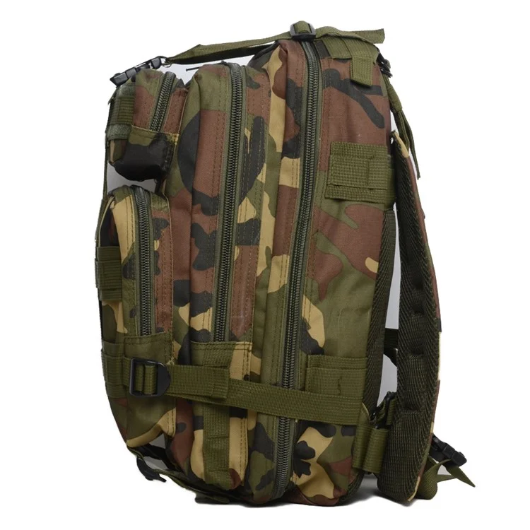 BL008 Outdoor Tactical Backpack 30L Waterproof 3P Camping Bag - Woodland Camouflage