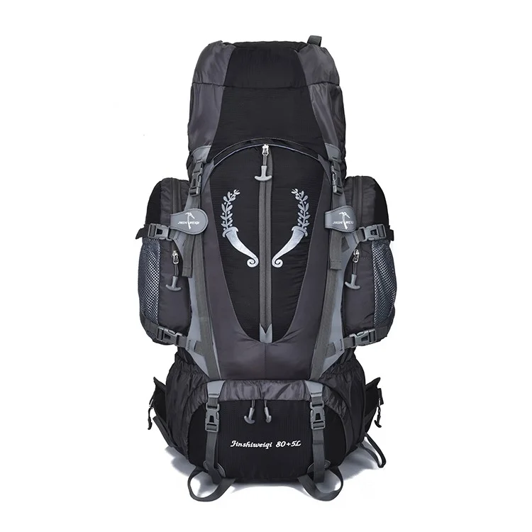 Large 80L Outdoor Waterproof Backpack for Camping Hiking - Black